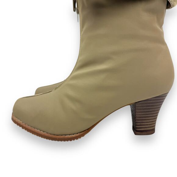 1970's brand new tan winter waterproof faux fur lined boots - Picture 12 of 16